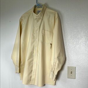 Ll been Classic yellow  Men's Shirt Sz 171/2-34 button down long sleeve collared